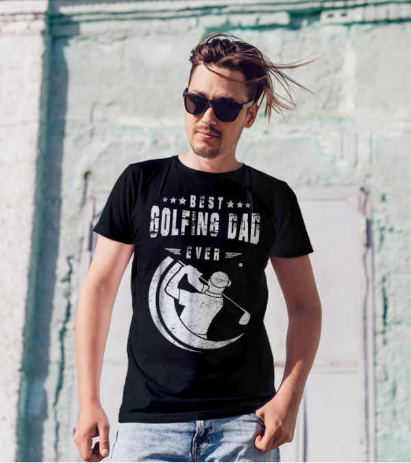 Best Golfing Dad Ever Golf Swing T-Shirt