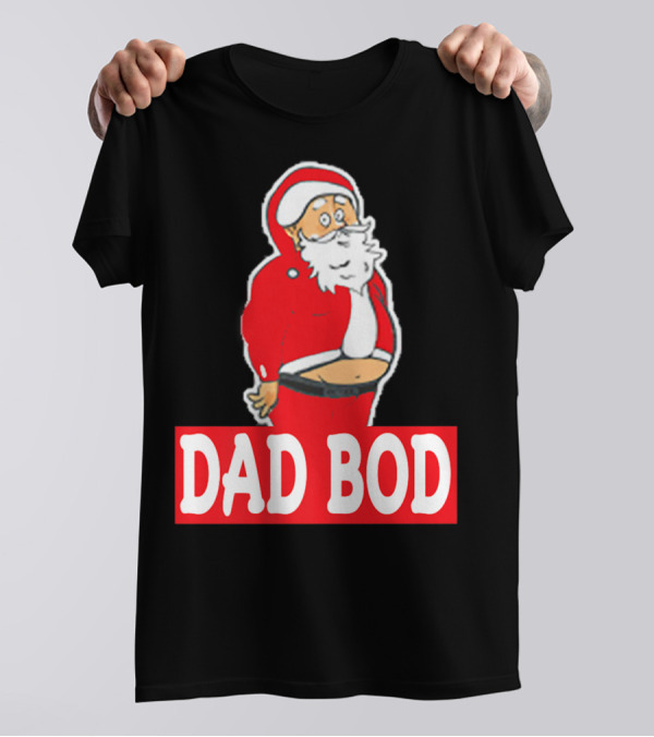 Dad Bod Funny Christmas Santa Belly UglyParty45 T-Shirt