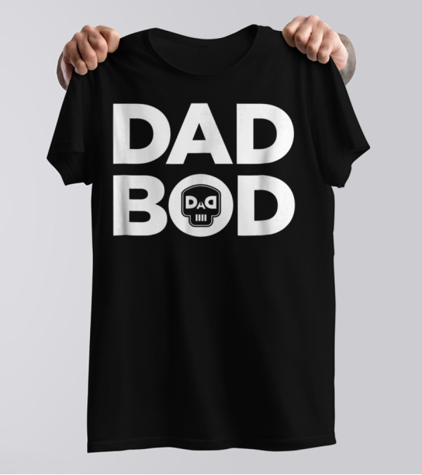 DAD BOD Skull Logo White Rap Merch47 T-Shirt