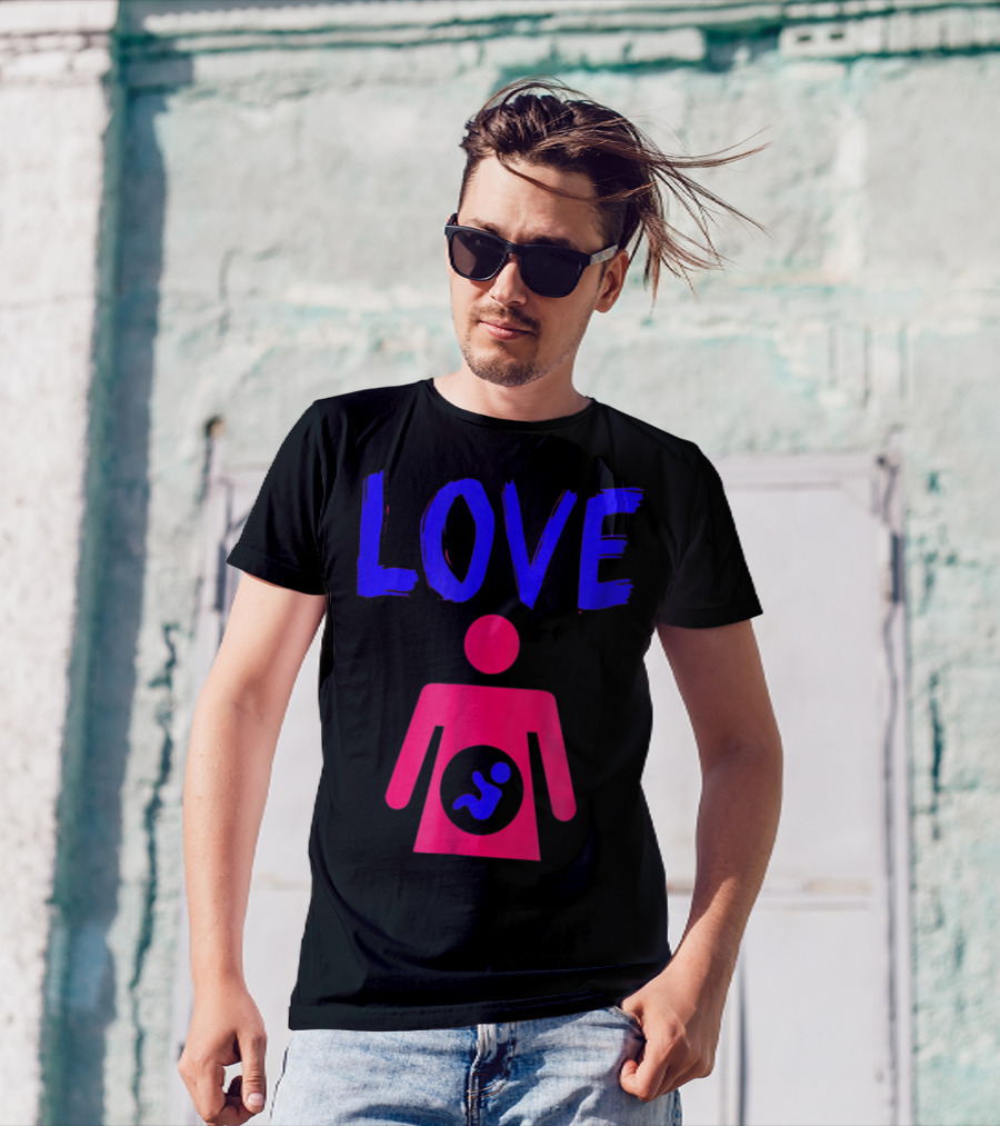 LOVE DAD MOM SON PREGNANCY T-Shirt