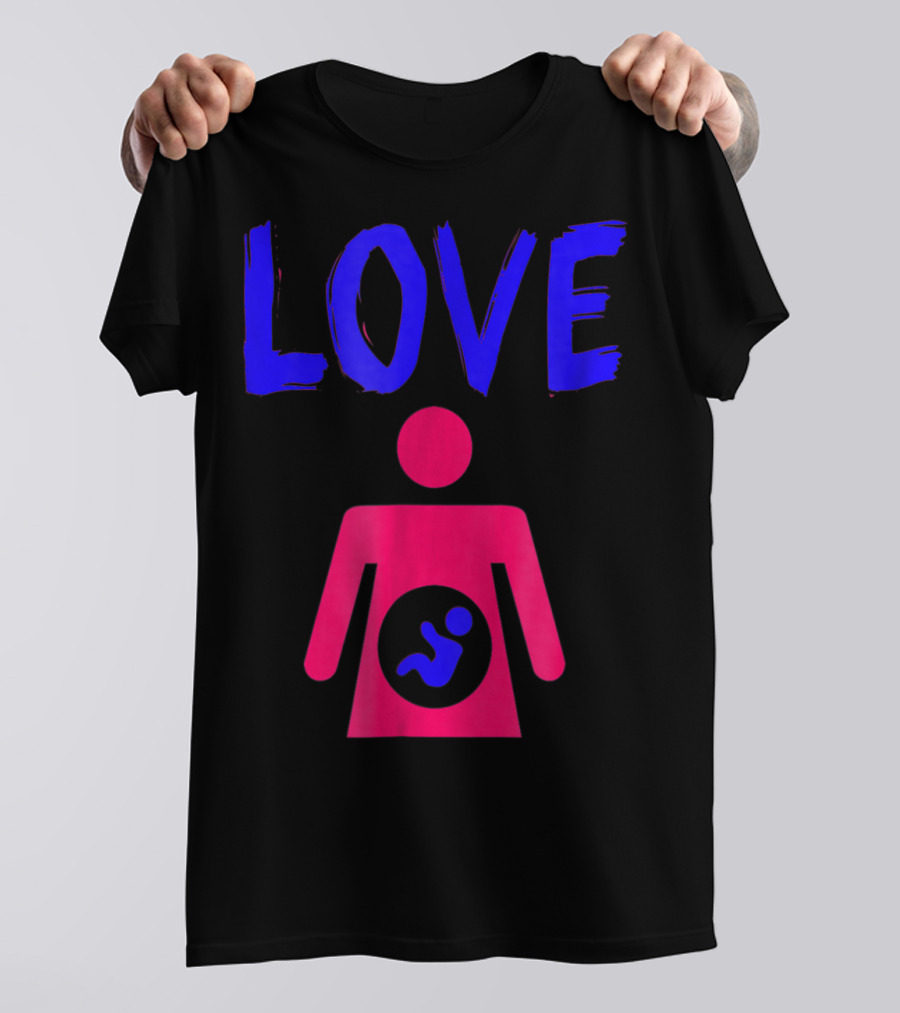 LOVE DAD MOM SON PREGNANCY T-Shirt