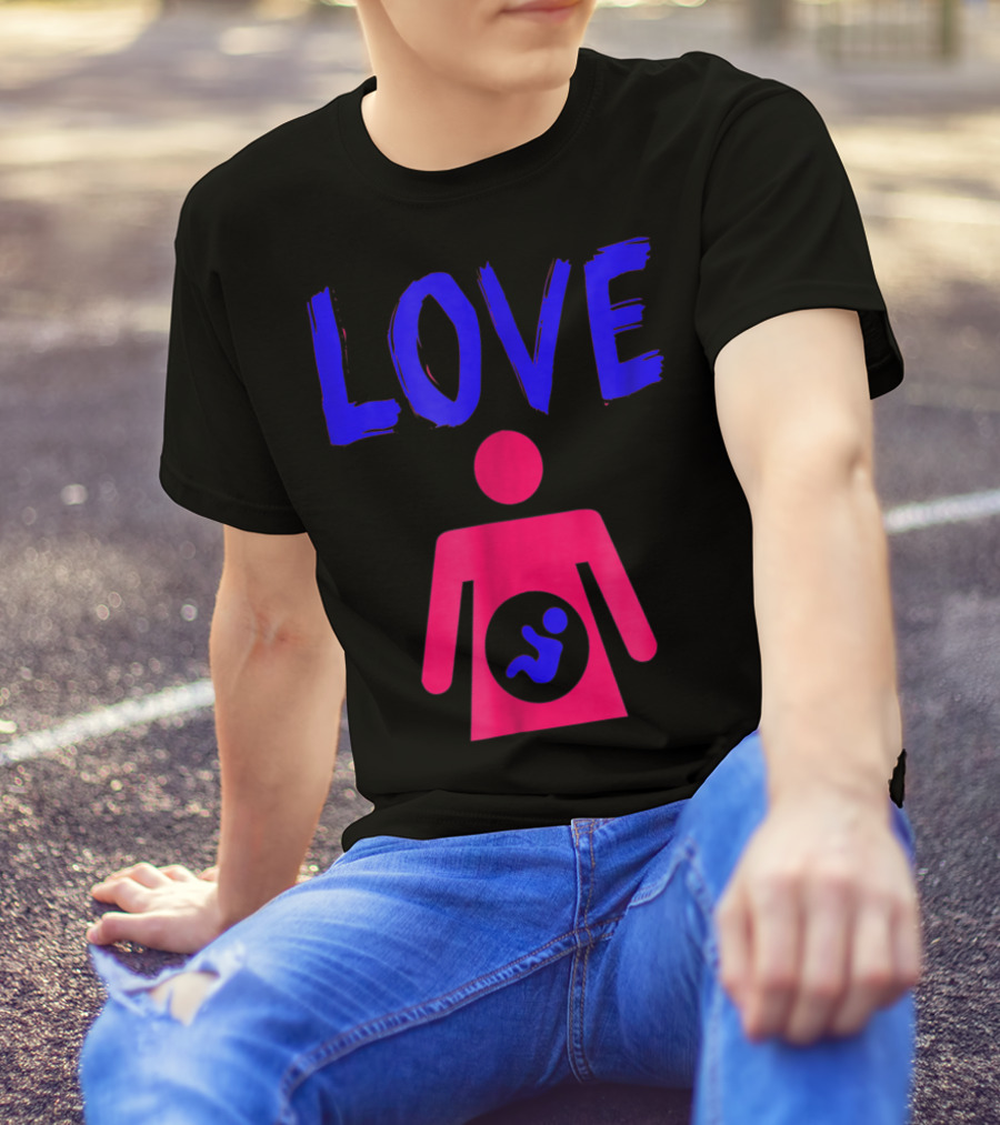 LOVE DAD MOM SON PREGNANCY T-Shirt