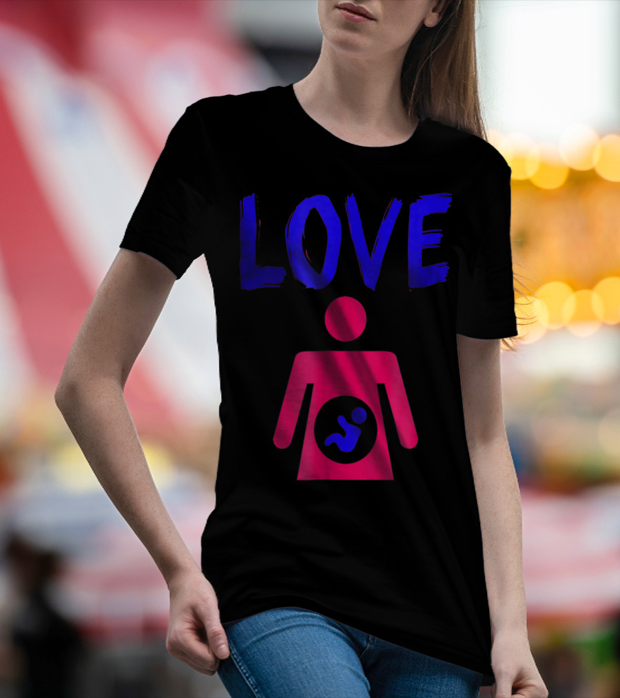 LOVE DAD MOM SON PREGNANCY T-Shirt