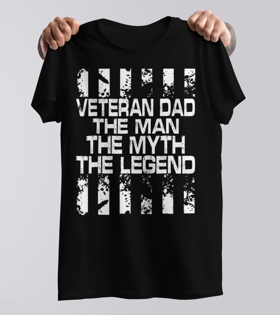 Veteran Dad The Man The Myth The Legend American Flag T-Shirt