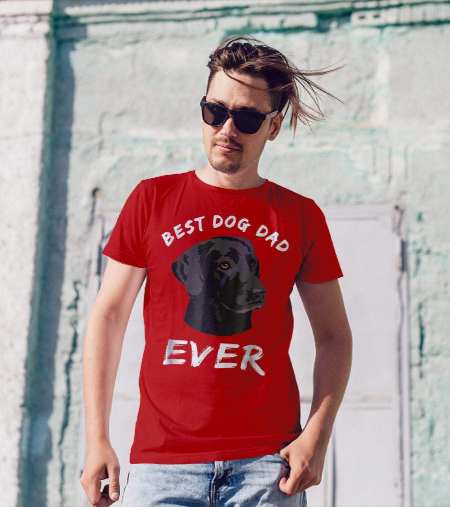 Best Dog Dad Ever Black Lab Retriever T-Shirt