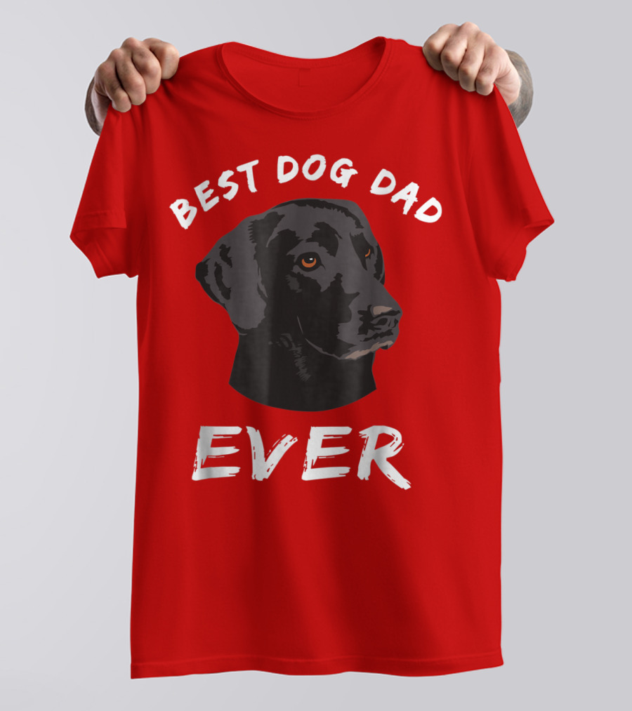Best Dog Dad Ever Black Lab Retriever T-Shirt