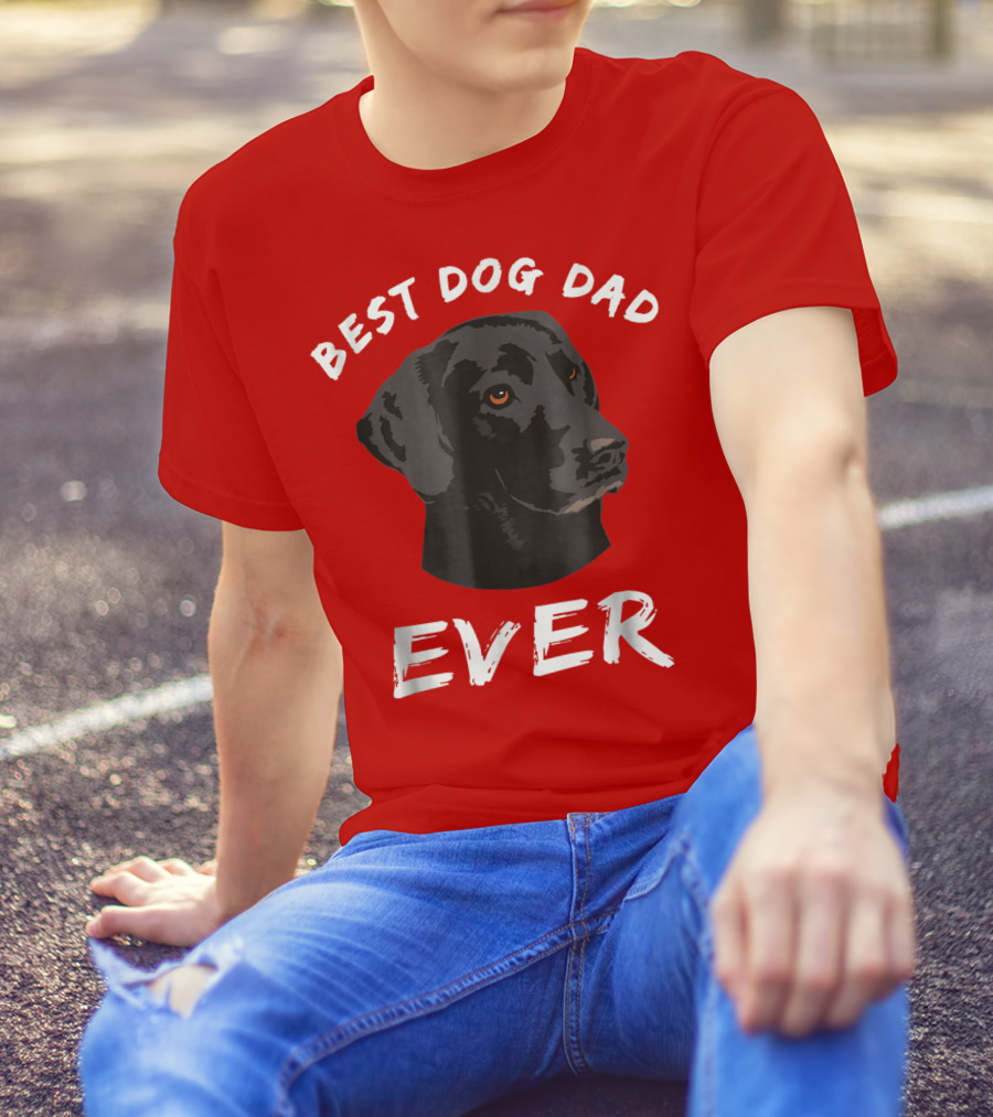 Best Dog Dad Ever Black Lab Retriever T-Shirt