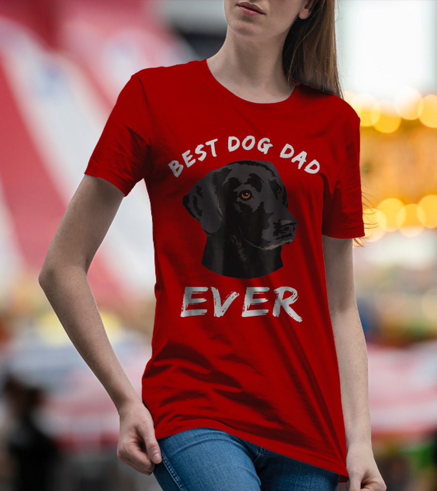 Best Dog Dad Ever Black Lab Retriever T-Shirt