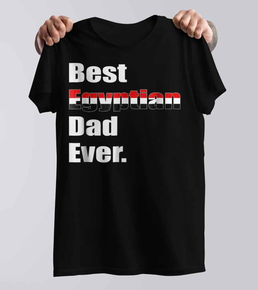 Best Egyptian Dad Ever Egypt Flag Inspired Father's Day Birthday T-Shirt