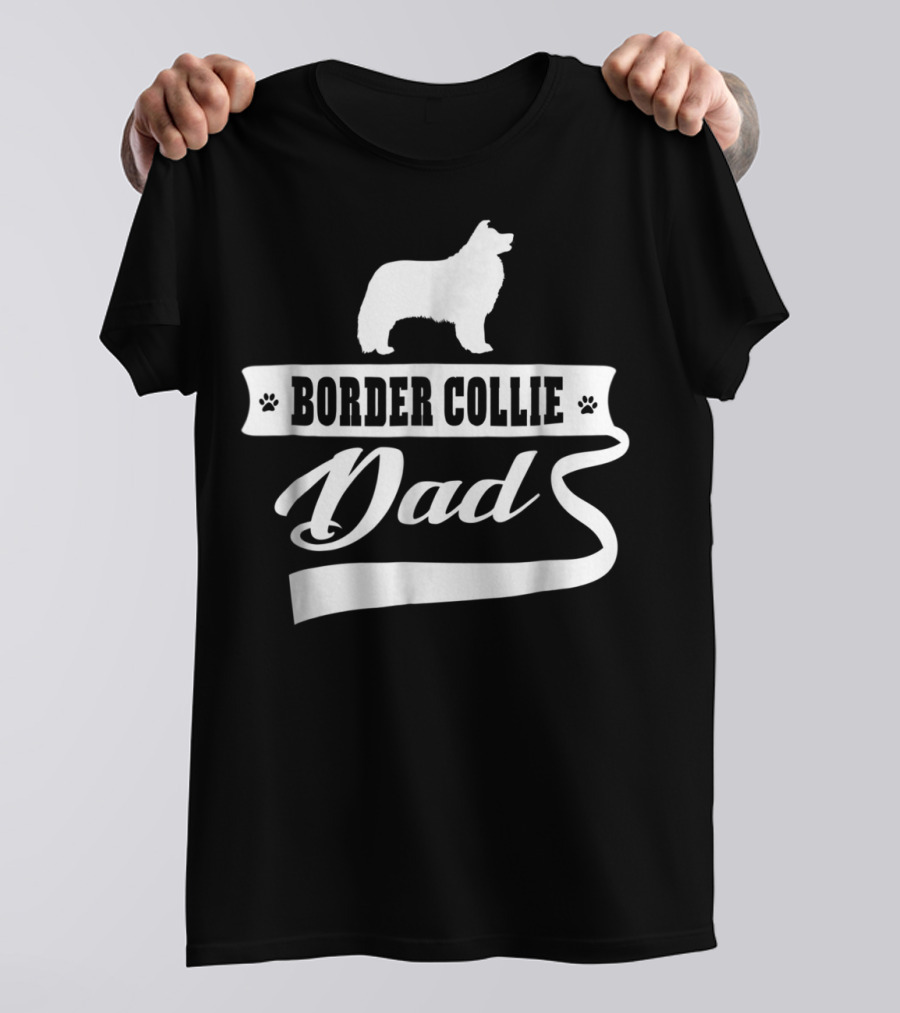 Border Collie Dad Dog Mens Animal Dogs T-Shirt