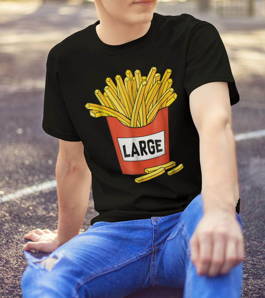 Large Golden French Fries Dad Coolest Big Collection T-Shirt