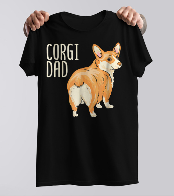Corgi Dad Cute Dog Pet Owner Adopt Rescue T-Shirt