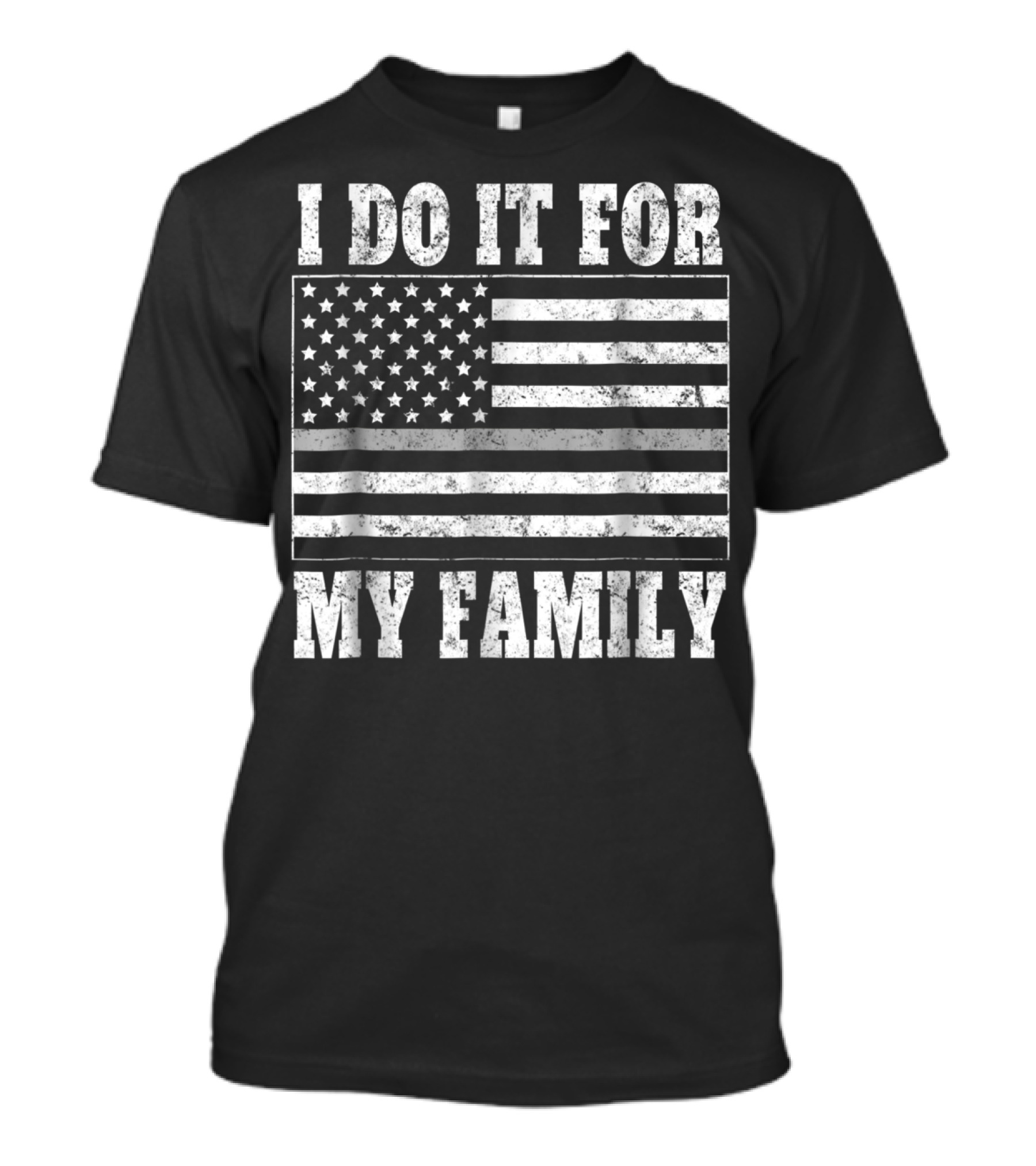 Corrections Officer Dad I Do It For My Family Thin Gray Line Flag T-Shirt