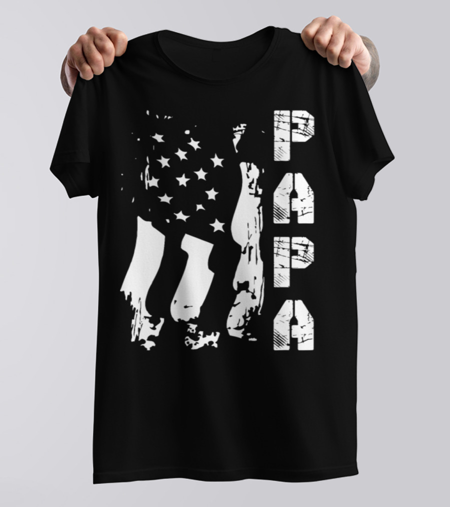 Papa Flag Father's Day S61 USA T-Shirt