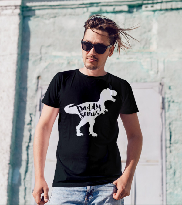 Daddysaurus Funny Dinosaur Dad Rex65 T-Rex T-Shirt