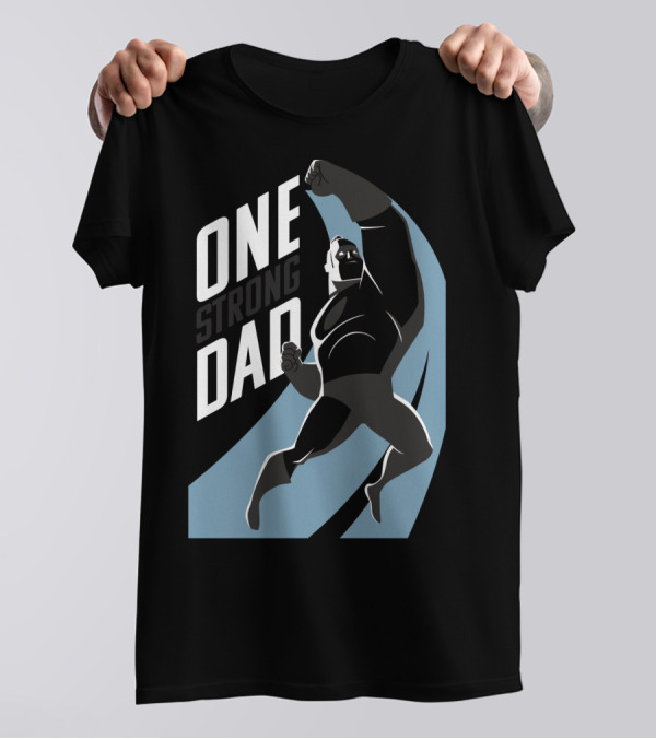 Disney Pixar Incredibles 2 One Strong Dad Iconic Heroic Pose T-Shirt