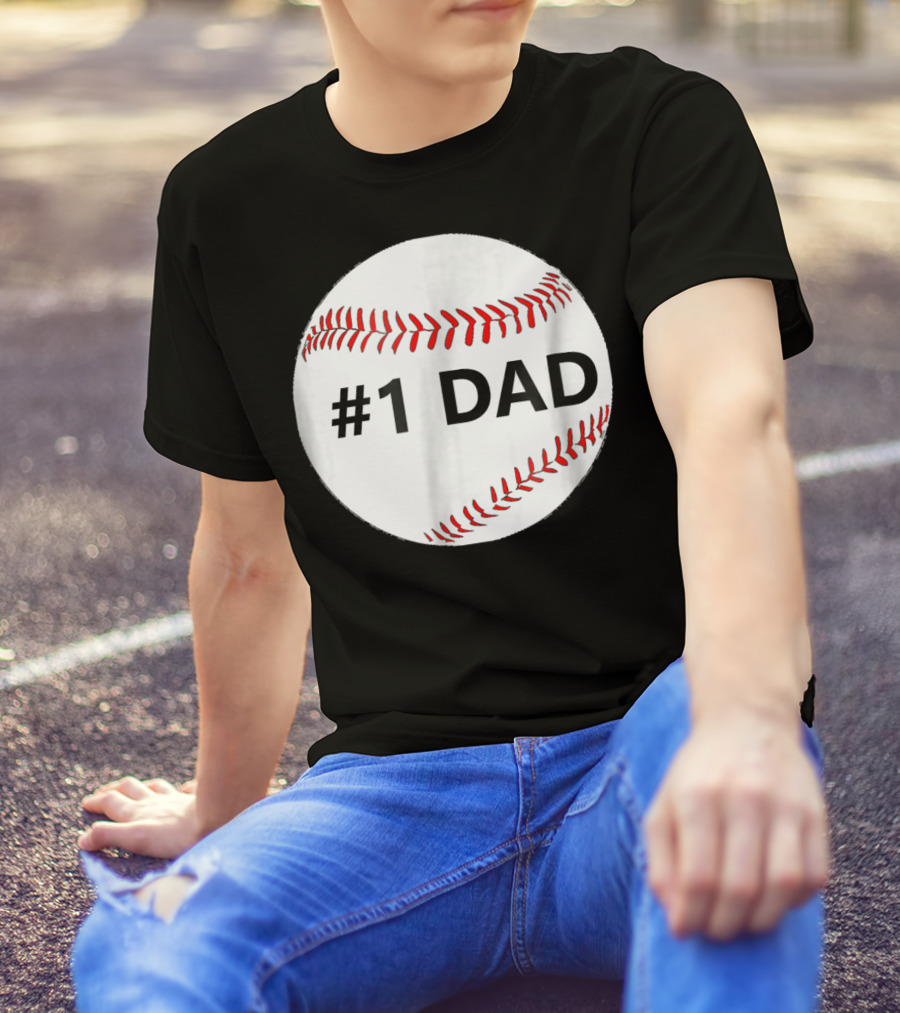 1 Dad Baseball T-Shirt