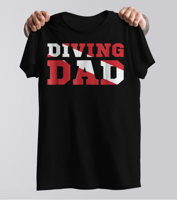 Diving Dad Scuba Flag T-Shirt