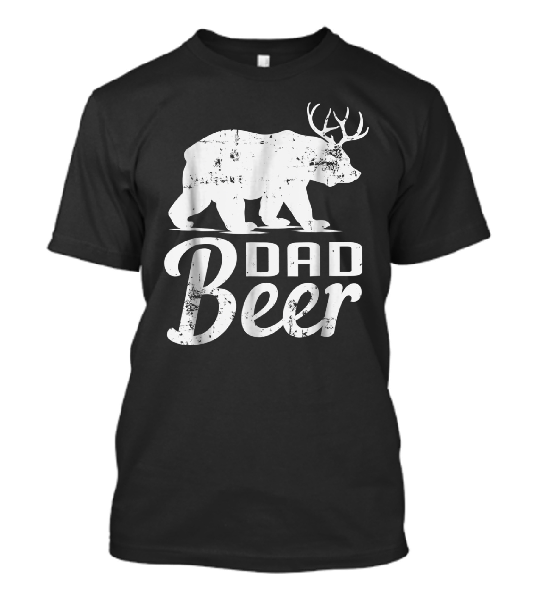 Dad Bear Beer Antler T-Shirt