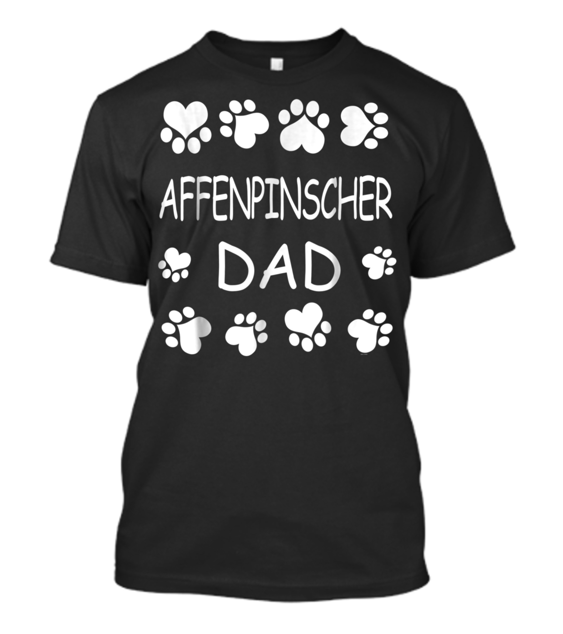 Affenpinscher Dad Paw Heart Lovers For Christmas Birthday T-Shirt