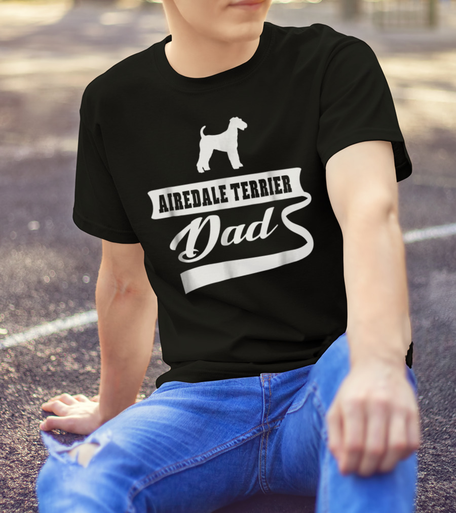 Airedale Terrier Dad Dog Mens Animal Dogs T-Shirt