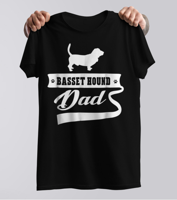 Basset Hound Dad Dog Mens Animal Dogs T-Shirt