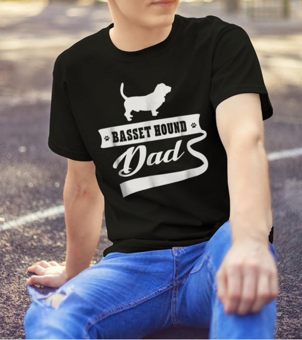 Basset Hound Dad Dog Mens Animal Dogs T-Shirt