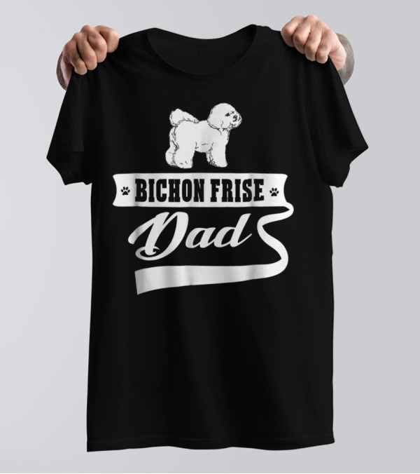 Bichon Frise Dad Mens Animal Dogs T-Shirt
