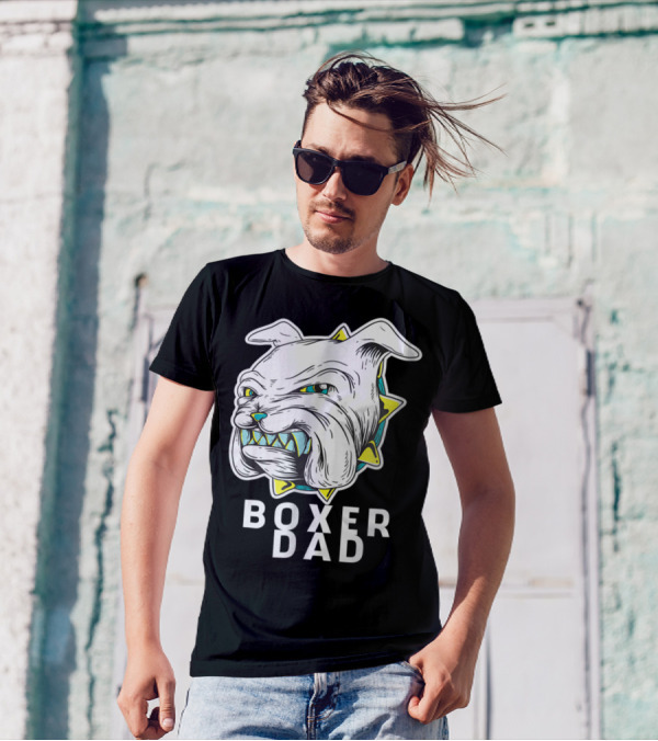 Boxer Dad Dog Lover Fierce Bulldog T-Shirt