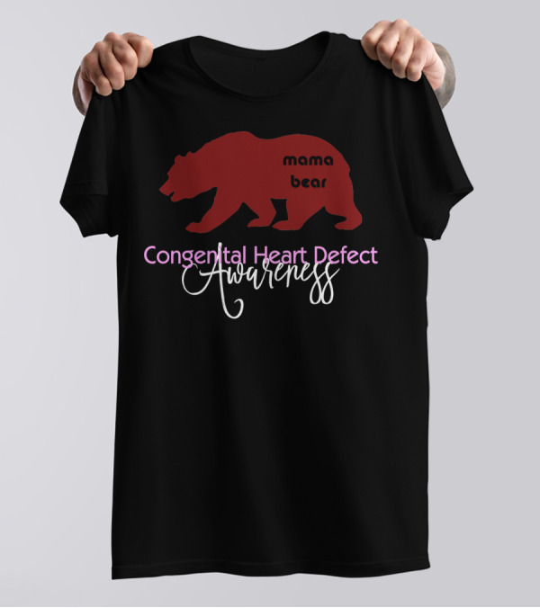 Mama Bear Congenital Heart Defect Awareness T-Shirt