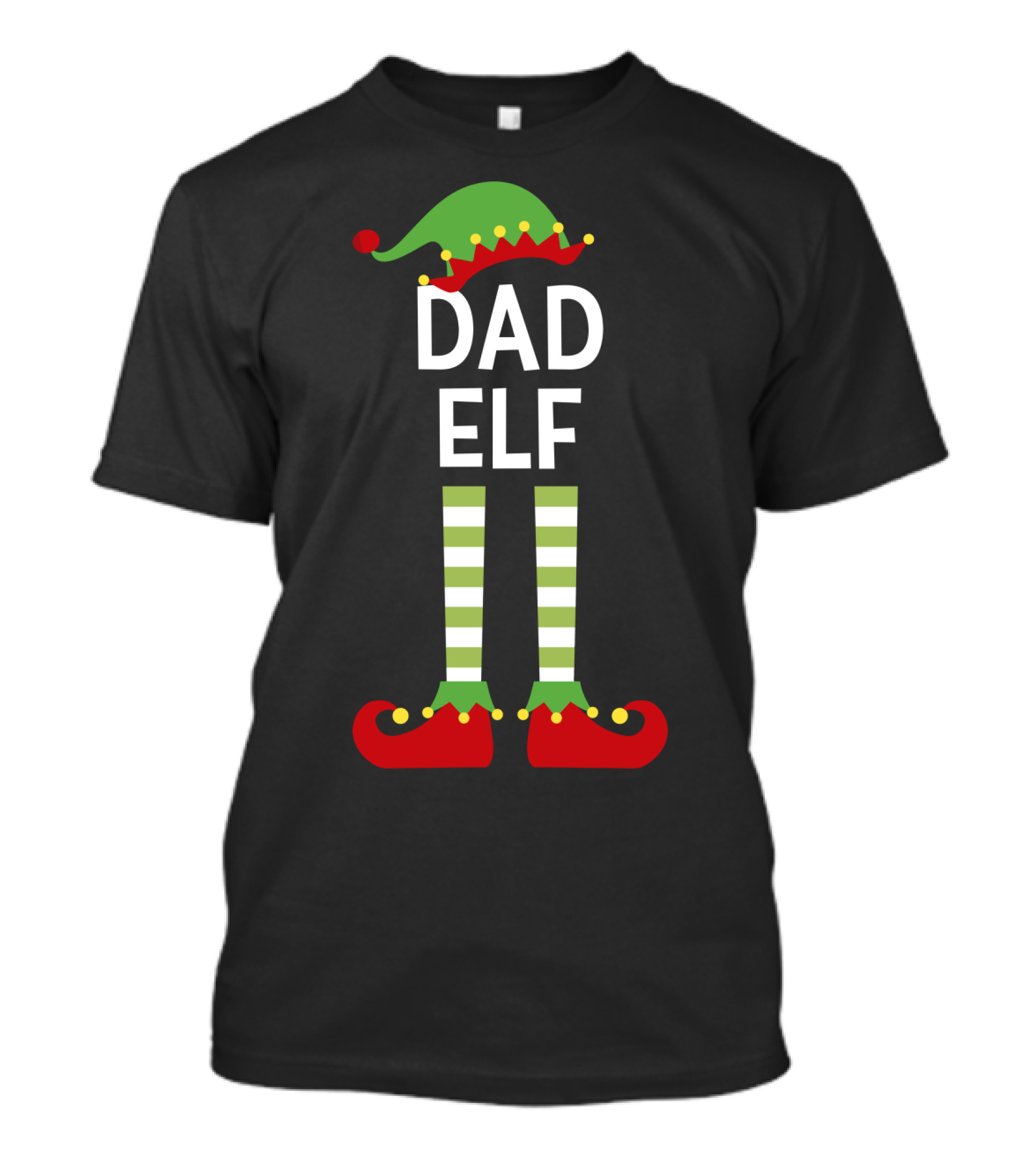 Dad Elf Cute Matching Family Christmas Elves Father 90 Holiday T-Shirt