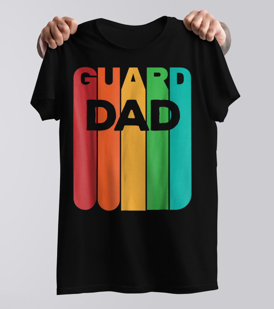 Color Guard Dad Rainbow Stripes T-Shirt