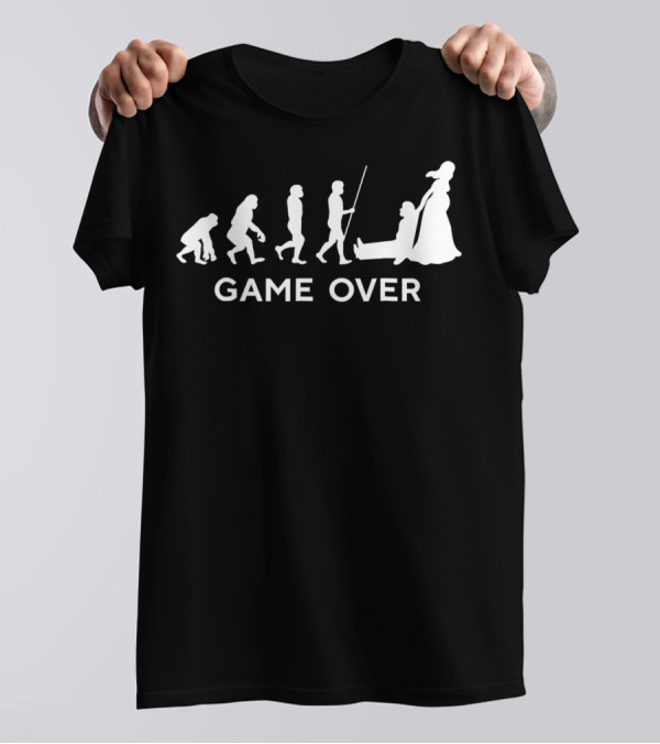 Game Over Wedding Funny Evolution66 Cool New T-Shirt