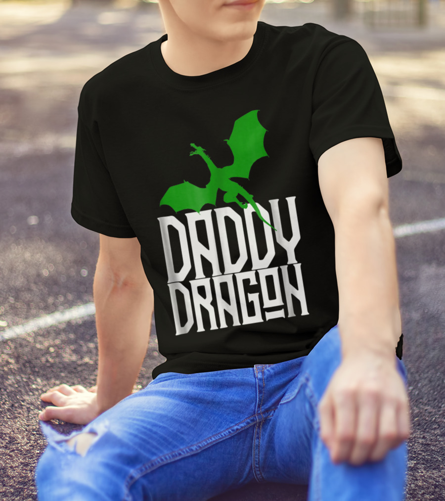 Daddy Dragon Green Matching Family Dad Father75 T-Shirt