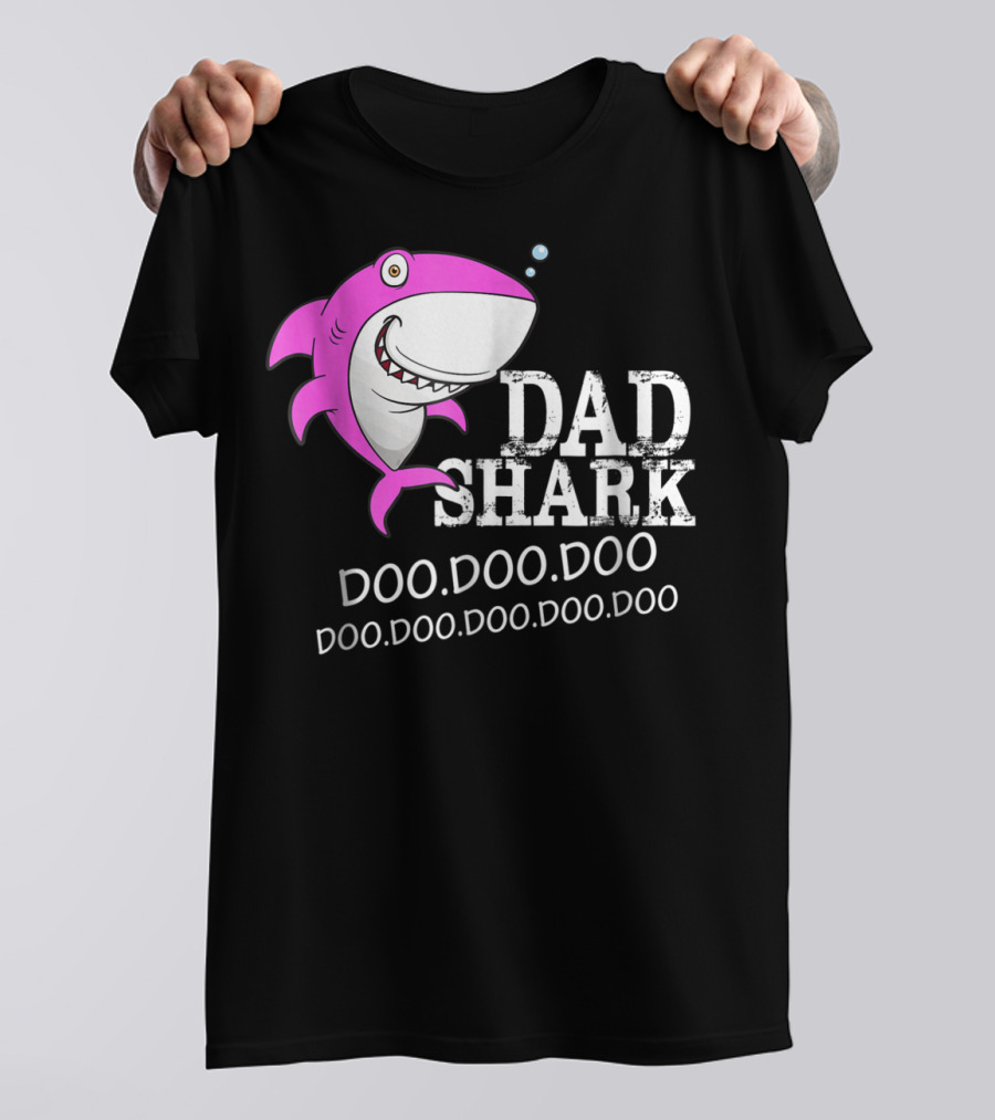 Dad Shark Doo Doo Doo Halloween Christmas Family Shark T-Shirt