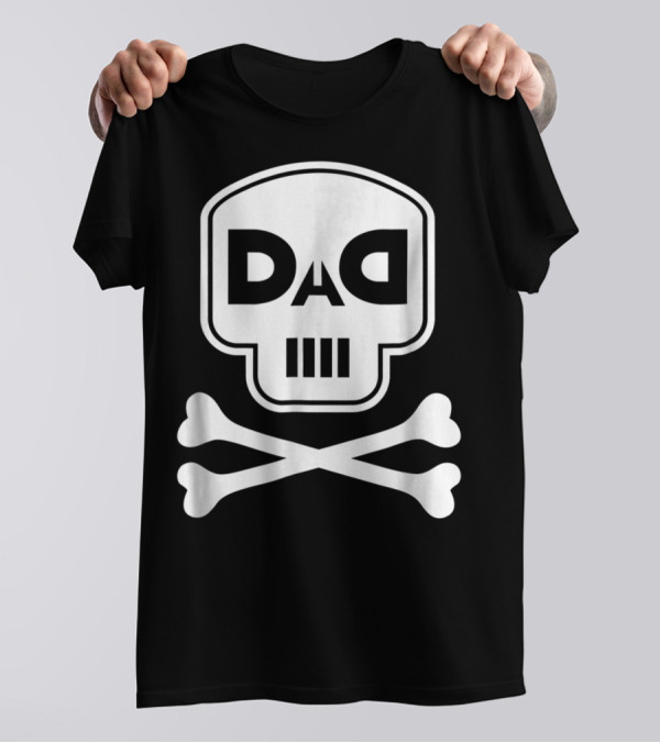 DAD White Skull Crossbones Logo Rap Merch56 T-Shirt