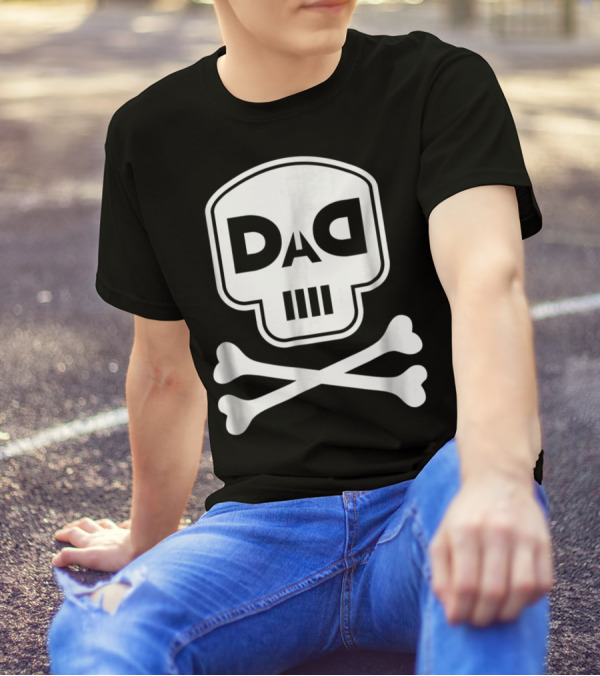 DAD White Skull Crossbones Logo Rap Merch56 T-Shirt