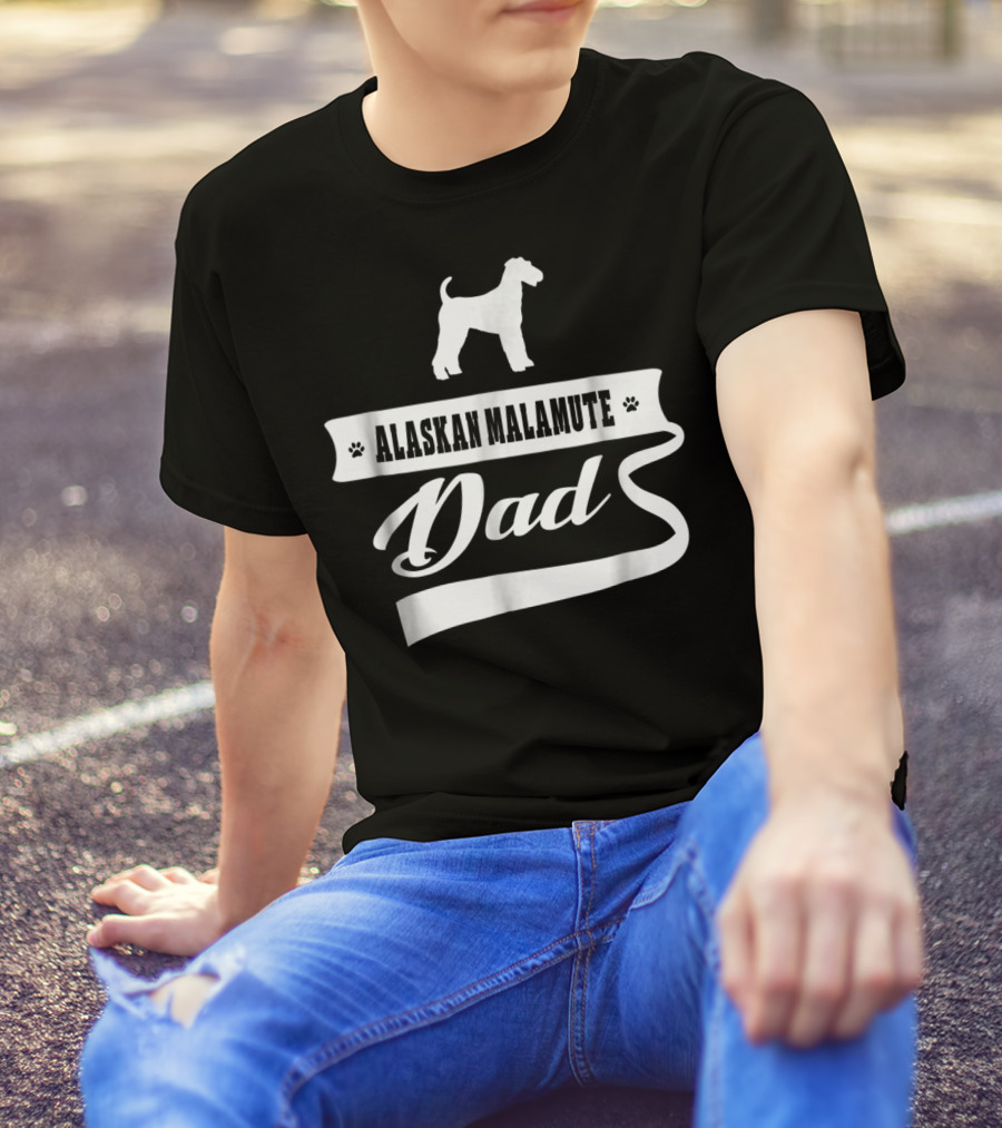 Alaskan Malamute Dad Men Dog Animal Dogs T-Shirt
