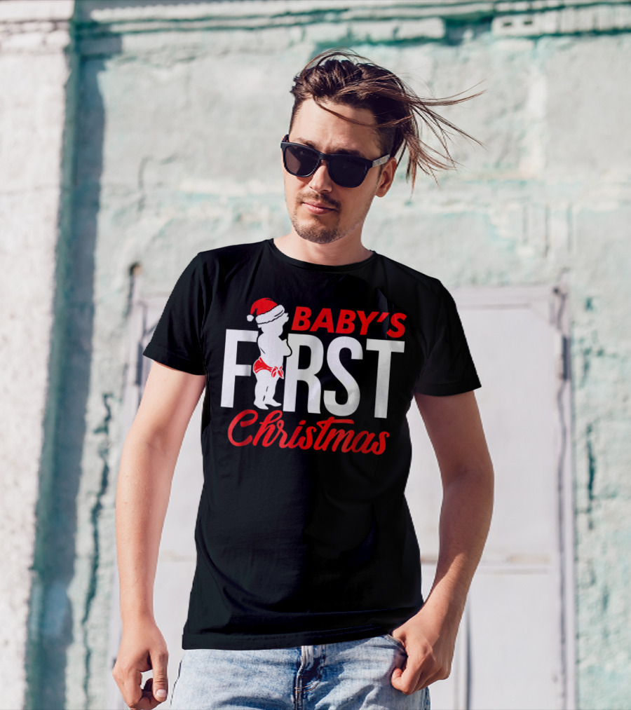 Baby's First Christmas Sister Family Grandma T-Shirt