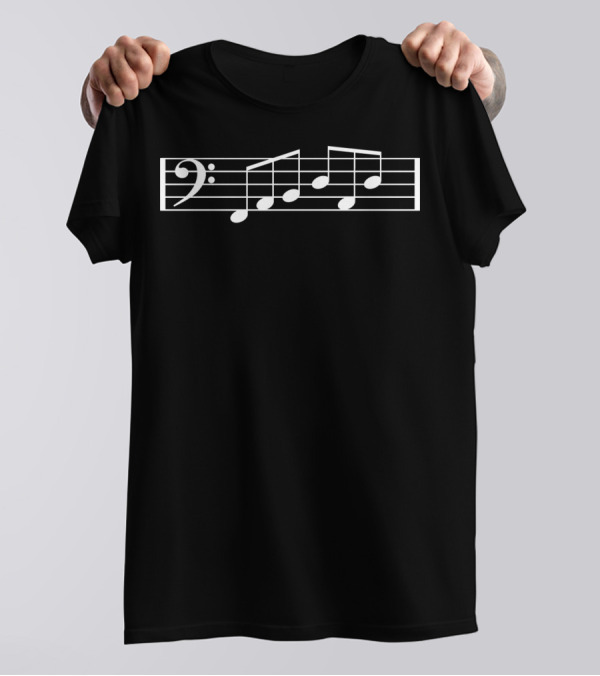 Bass Clef Fab Dad Fabulous Music Notes T-Shirt
