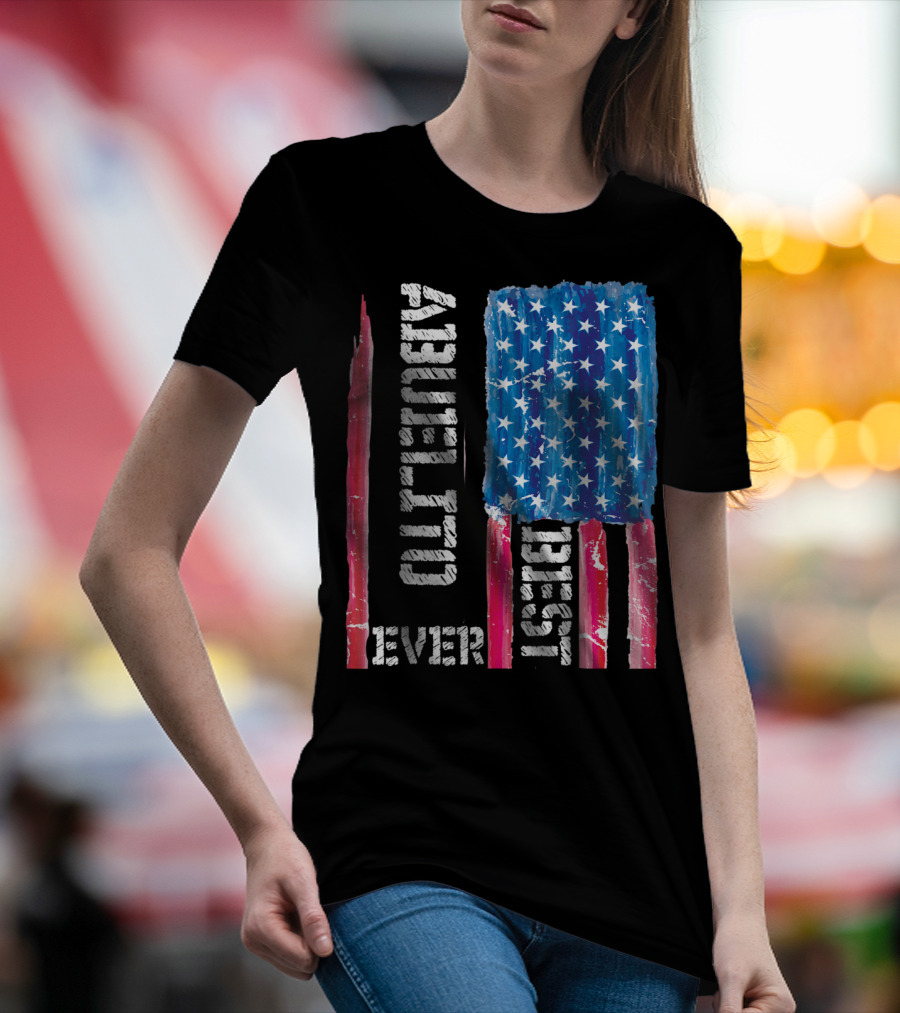 Best Abuelito Ever Distressed American Flag T-Shirt