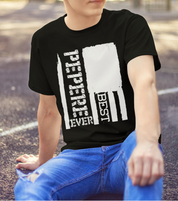 Best Pepere Ever Distressed Flag T-Shirt