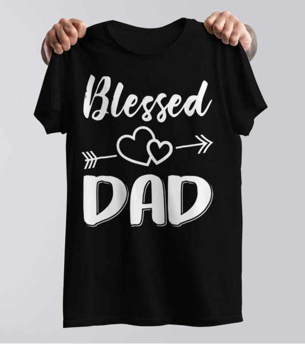 Blessed Dad Heart Arrow T-Shirt
