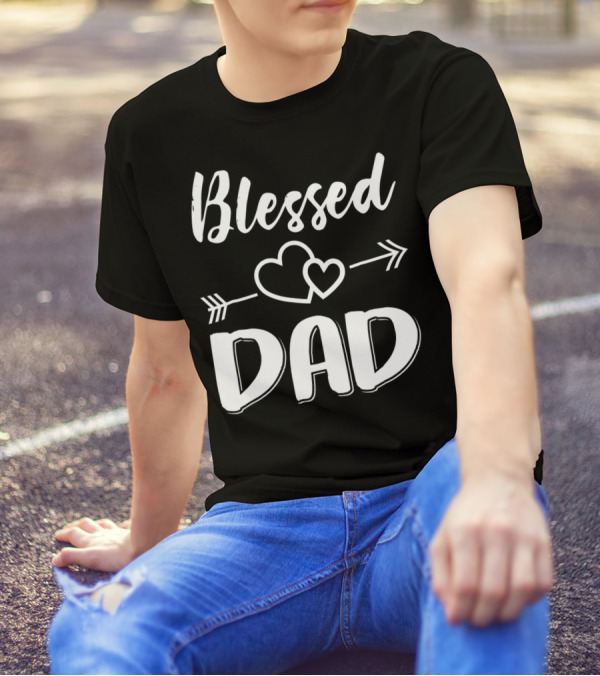 Blessed Dad Heart Arrow T-Shirt