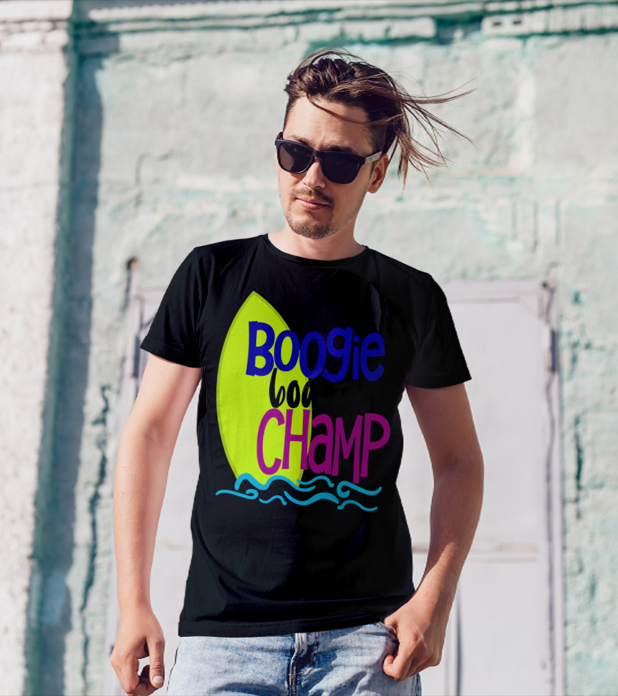 Boogie Boardin' Champ Surfing Summer Dad43 T-Shirt