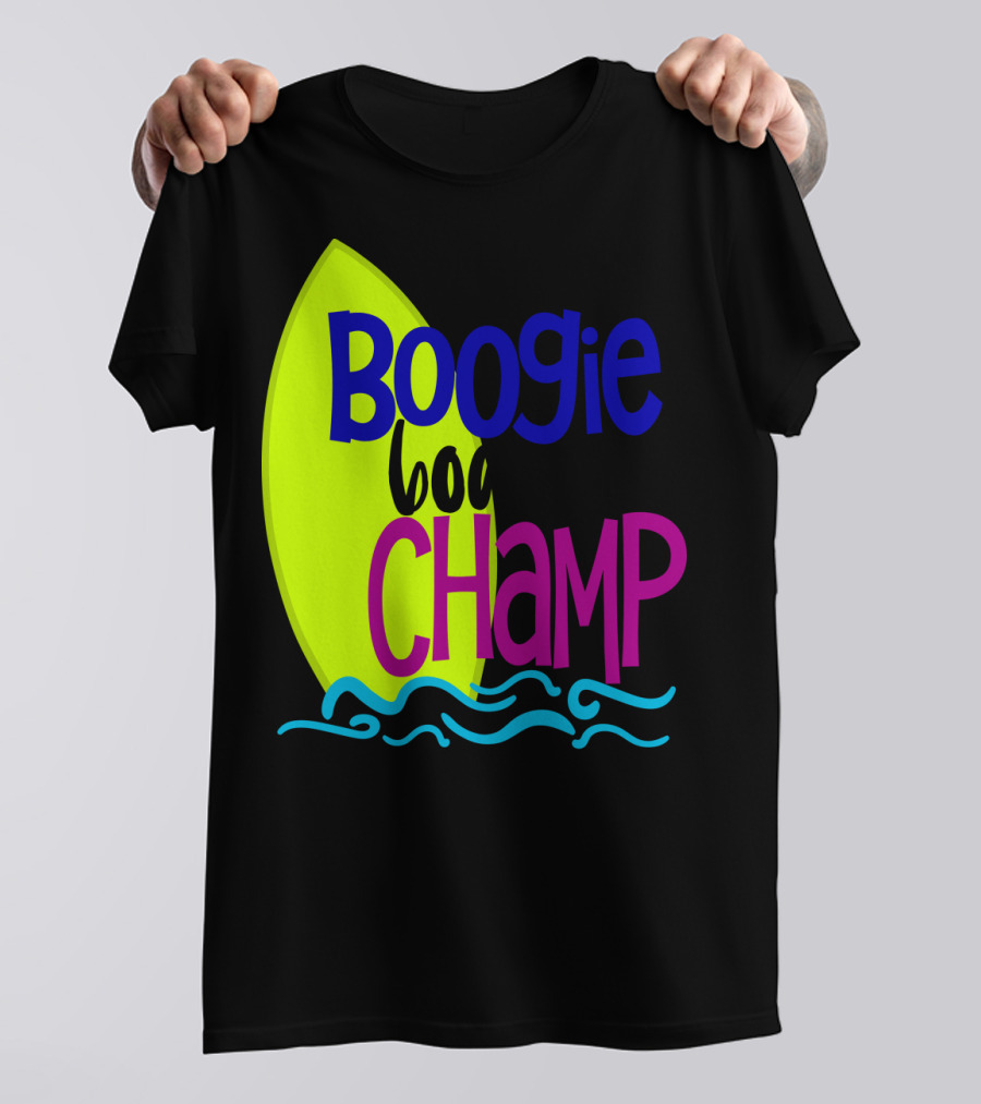 Boogie Boardin' Champ Surfing Summer Dad43 T-Shirt