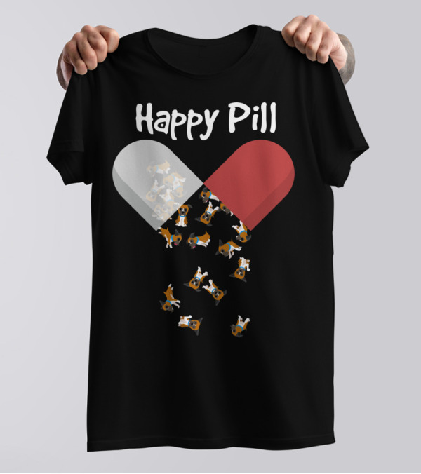 Happy Pill Boxer Dog Cute53 T-Shirt