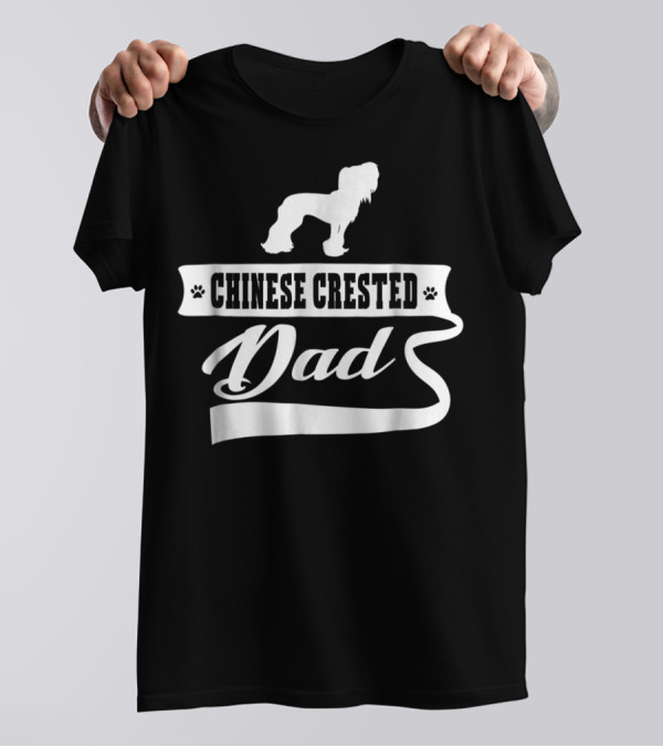 Chinese Crested Dog Dad Mens Animal Dogs T-Shirt