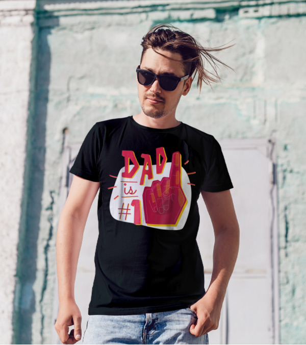 Dad Is #1 Finger Point Gesture T-Shirt