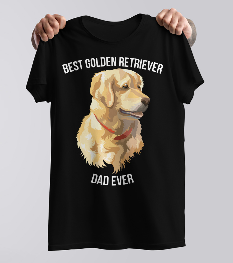 BEST GOLDEN RETRIEVER DAD EVER Retriever Dog Mens77 T-Shirt